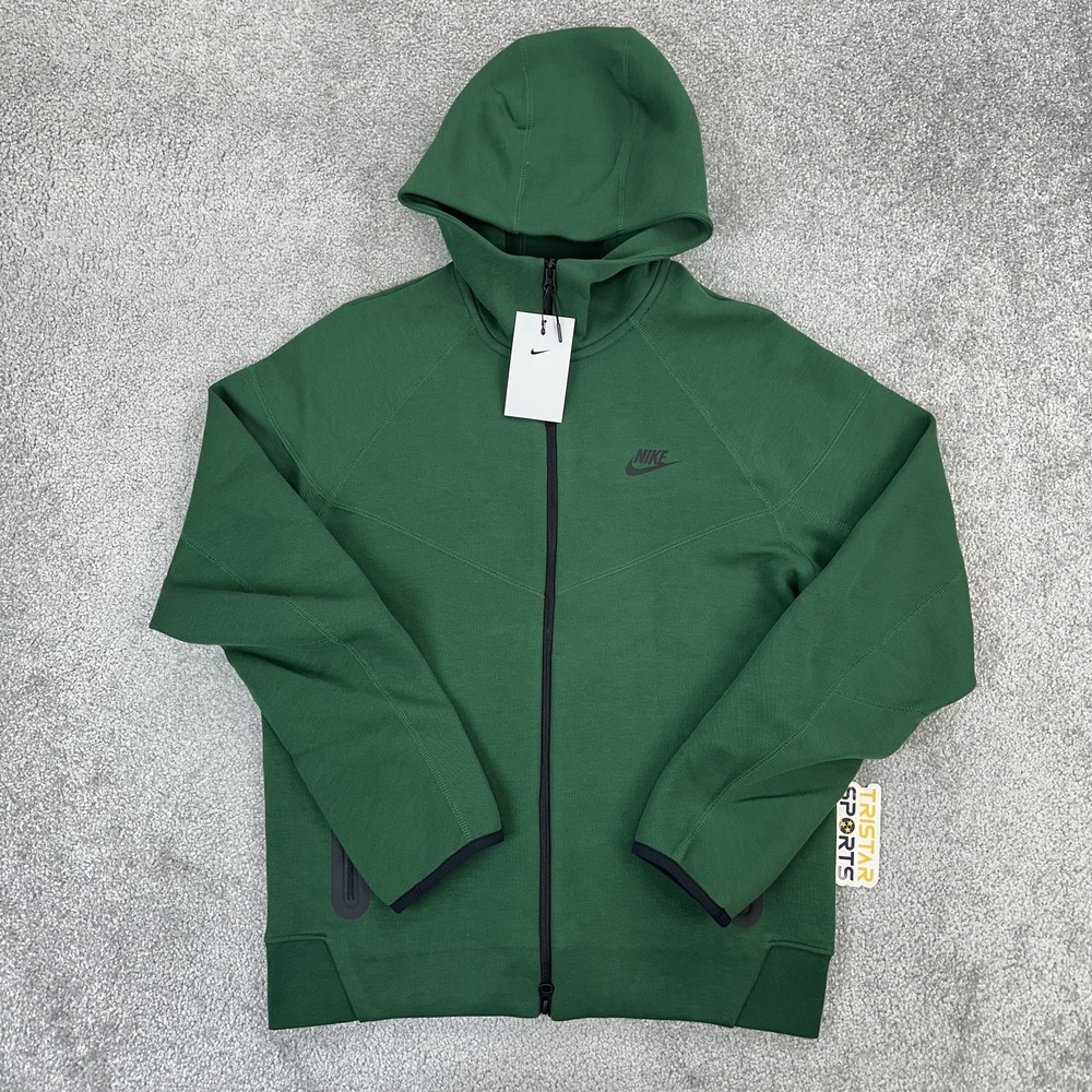 Nike Tech Fleece Hoodie Mens Medium Green Training Full Zip Sweatshirt Jacket